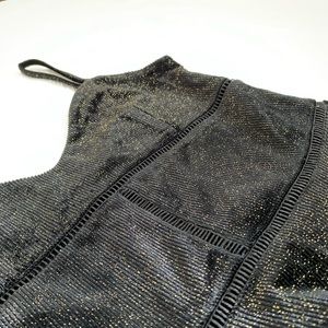 NWT MIDI Black & Gold Strapped Dress ✨